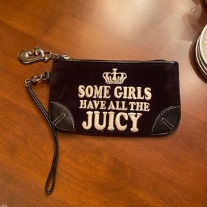 Y2K RARE VINTAGE Juicy Couture Brown Velour Wristlet. Great condition✨